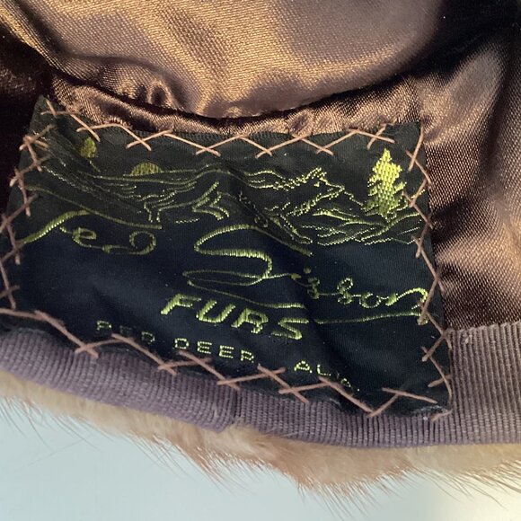 Vintage Pillar Box Real Fur Hat and Collar - Picture 4 of 7